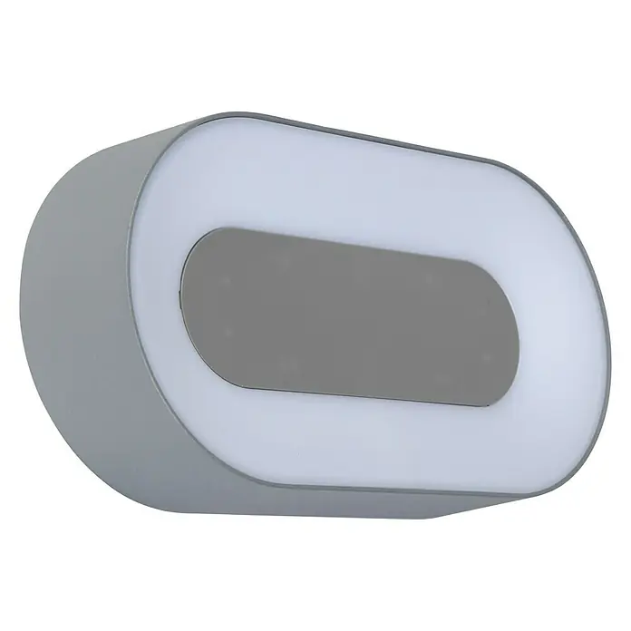 Lutec Aplique exterior LED Ublo - 7,5 W, 4,5 x 21,3 x 1,13 cm, Plateado, Opal, IP54