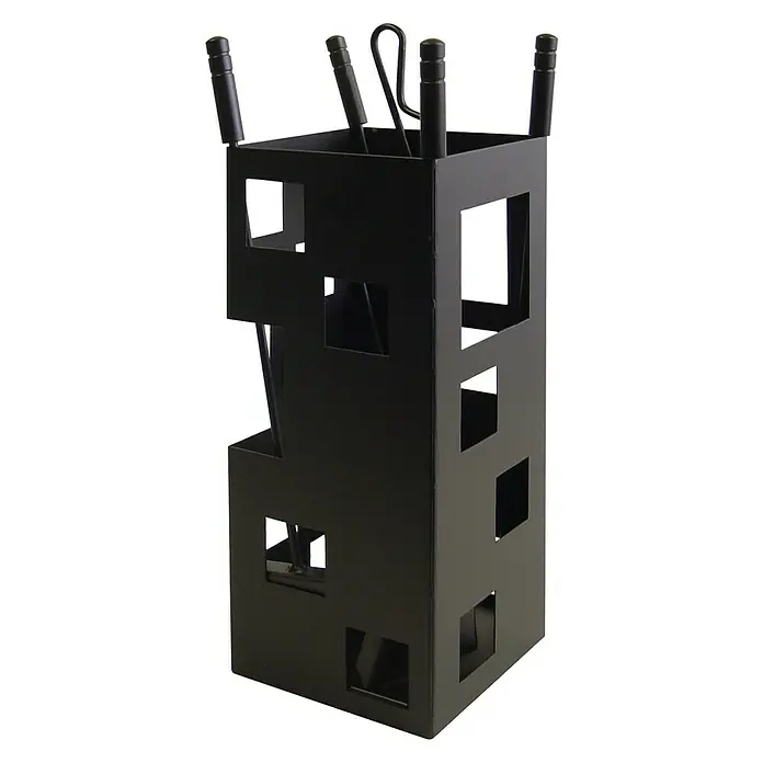 Imex El Zorro Juego de utensilios para chimenea - 5 piezas, Gris, Altura: 500 mm