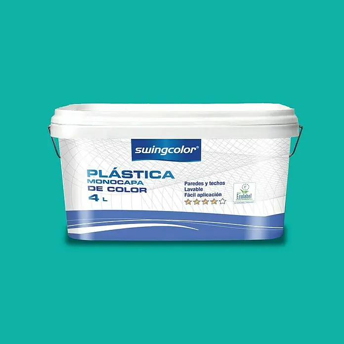 swingcolor Pintura para paredes - Turquesa, 4 l, Mate