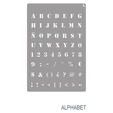 La Pajarita  Plantilla decorativa Stencil Alphabet