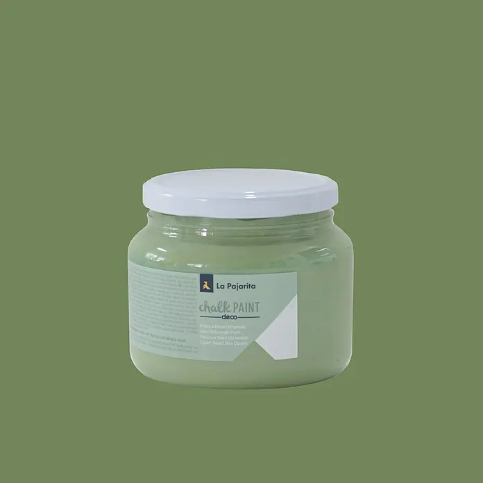 La Pajarita Pintura de tiza Chalk Paint - Verde bambú, 500 ml, Mate