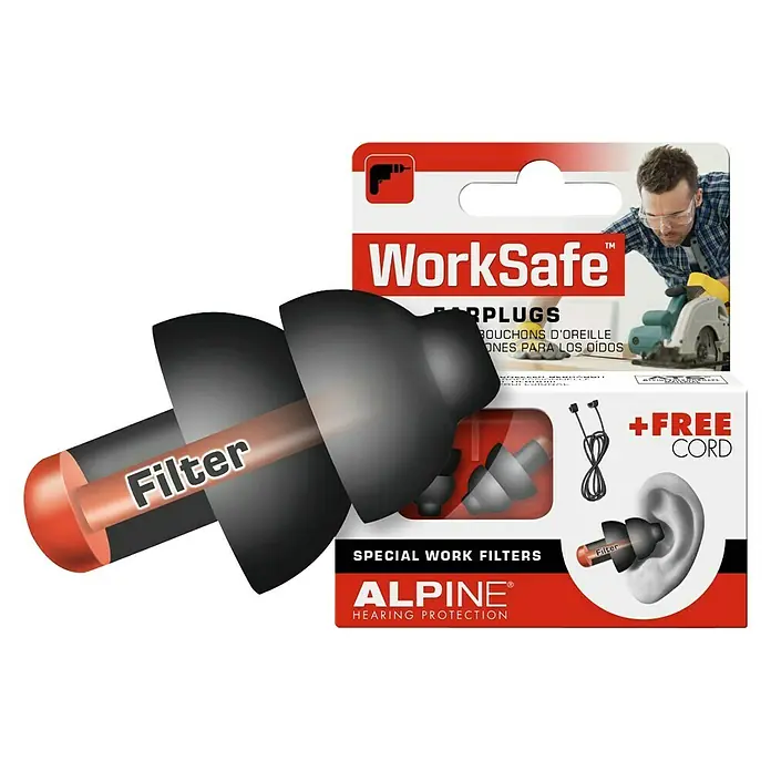 Alpine Zaštitni čepići za uši Worksafe - Područje primjene, 1 Par