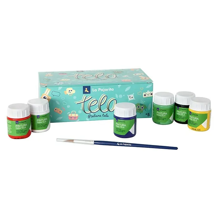 La Pajarita Pintura Kit Tela - Multicolor, 6 uds.