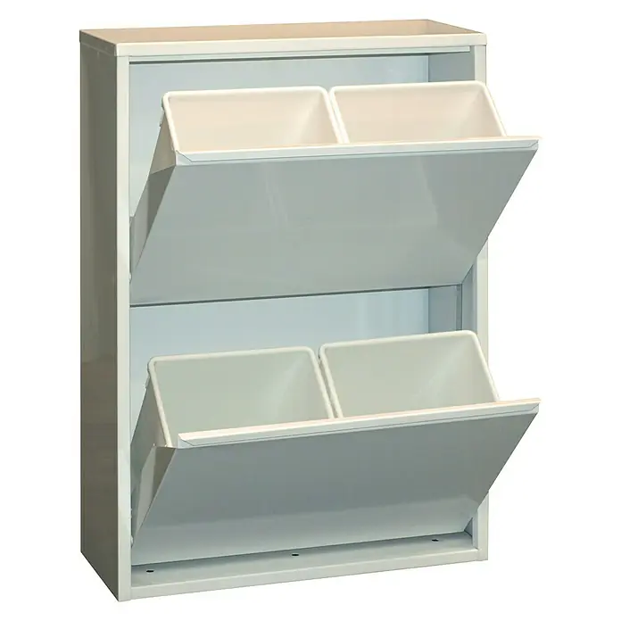 Simonrack Armario auxiliar - L x An x Al: 25 x 63 x 92 cm, Compartimentos con 4 cubetas extraíbles, Blanco