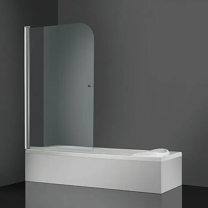 Mampara para bañera Irois - 1 pieza, 93 x 143 cm, Vidrio transparente