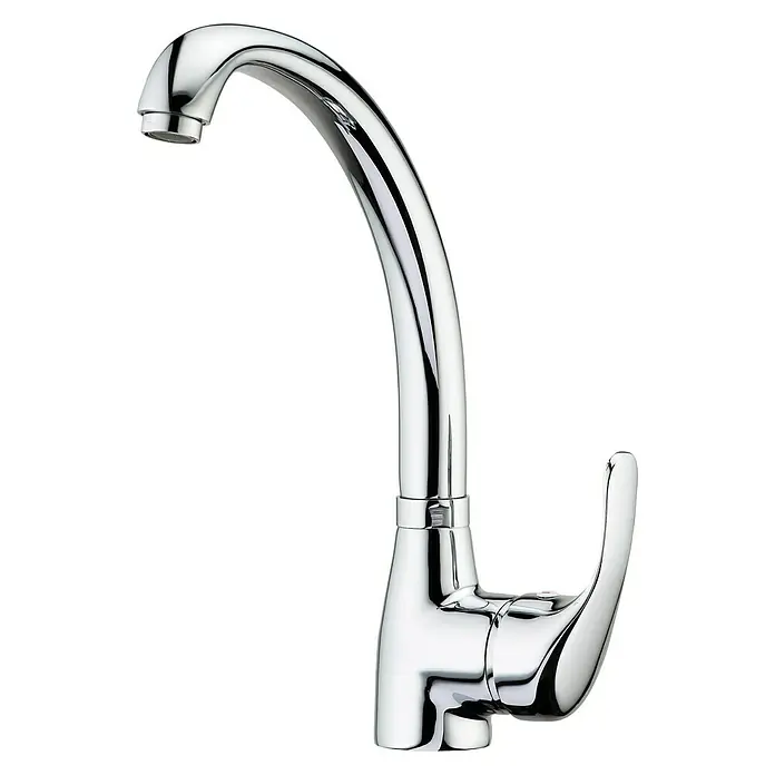 Cosmobath Grifo de cocina Oke - Cromo, Brillante, Caño alto