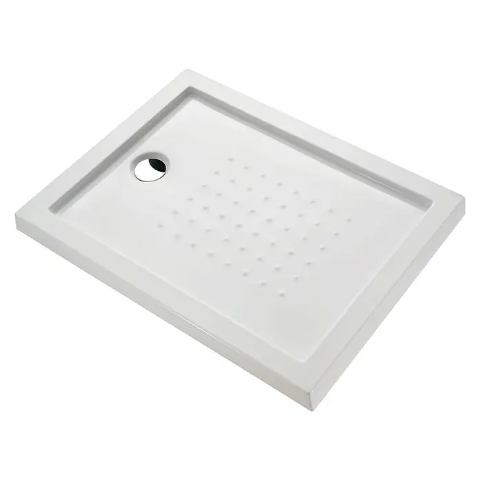 Plato de ducha acrílico - L x An: 70 x 100 cm, Blanco
