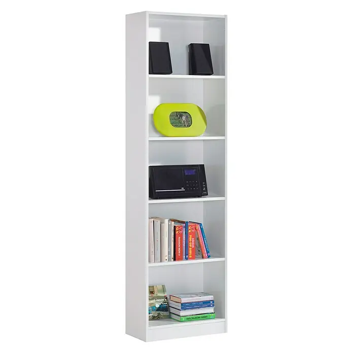 Estantería de madera iJoy - An x Al: 52 x 180 cm, Melamina, Blanco ártico