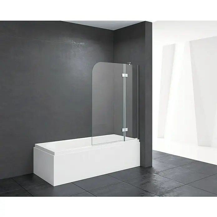 Mampara para bañera Agatha - 2 piezas, 110 x 145 cm, Vidrio transparente
