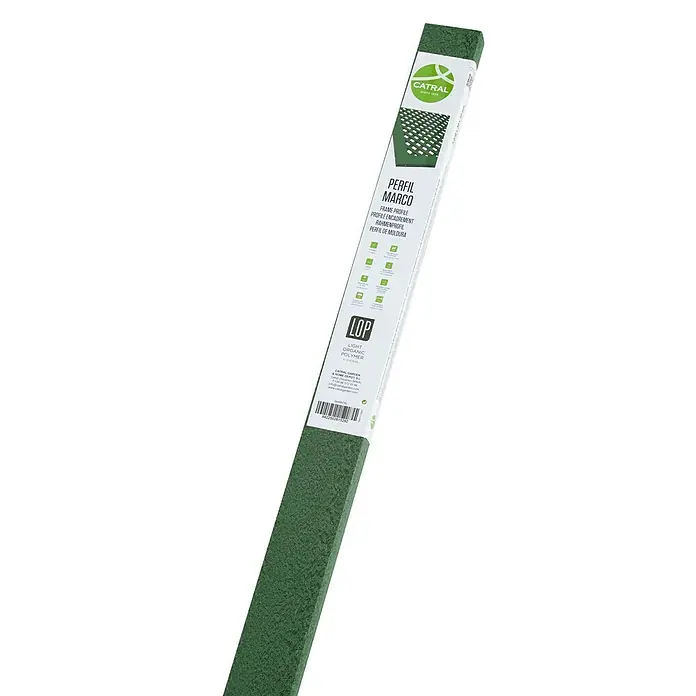Perfil de marco LOP - Largo: 200 cm, Apto para: Cercados, Plástico, Verde