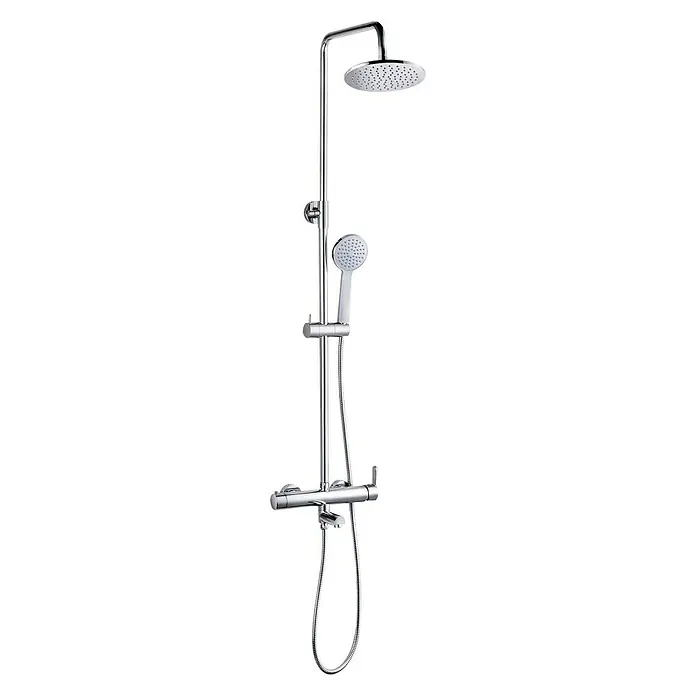Rousseau Sistema de ducha Monomando - Con grifo monomando, Número de tipos de chorro: 1 ud., Cromo