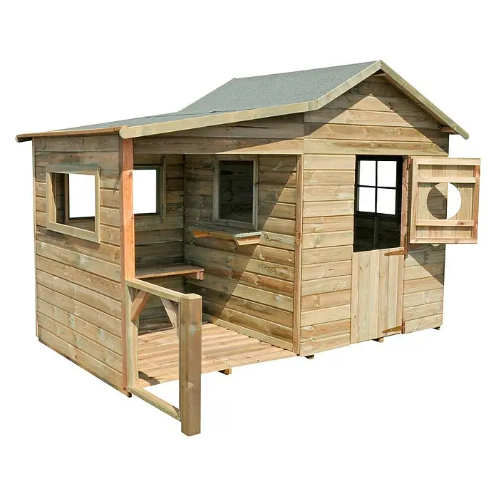 Forest-Style Caseta infantil Hacienda - 181 x 243 x 175 cm, Natural
