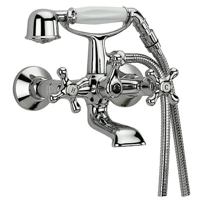 Grifo de bañera bimando Rustic - Cromo, Brillante