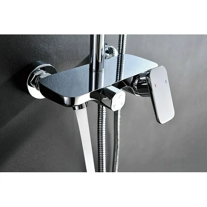 Imex Sistema de ducha Liverpool - Con grifo monomando, Número de tipos de chorro: 1 ud., Cromo