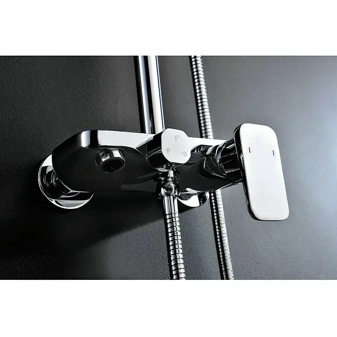 Imex Sistema de ducha Liverpool - Con grifo monomando, Número de tipos de chorro: 1 ud., Cromo