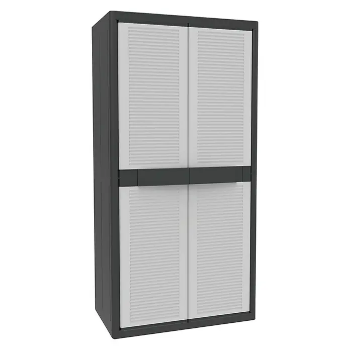 Terry Armario de PVC Jumbo Qblack 3 baldas - L x An x Al: 53,7 x 89,7 x 180 cm, Capacidad de carga: 15 kg/balda