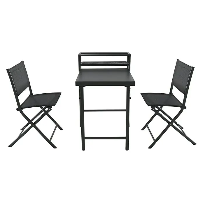 Sunfun Maja Balkonmöbel-Set - 3 -tlg., Anthrazit