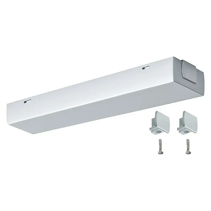 Paulmann URail Mittel-Einspeisung - 20,5 cm, 1.000 W, Chrom matt - Vorderansicht