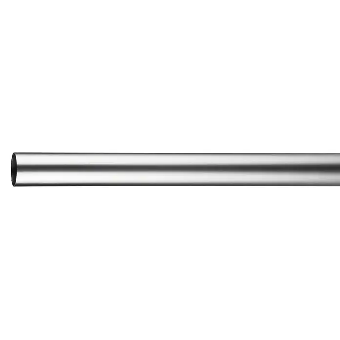 Vodilica zavjese - Izgled plemenitog čelika, Duljina: 240 cm, Promjer: 25 mm - Pogled sprijeda