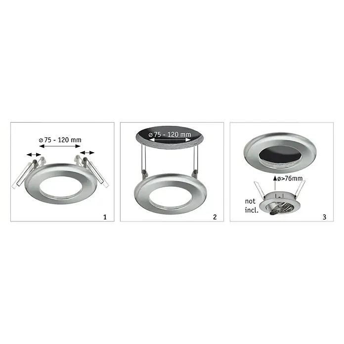 Paulmann Einbauadapter - Metall, Durchmesser: 130 mm, Weiß - Stimmungsaufnahme