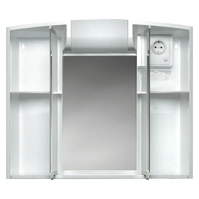 Jokey Spiegelschrank Angy - B x H: 59 x 50 cm, Mit Beleuchtung, Kunststoff, Weiß