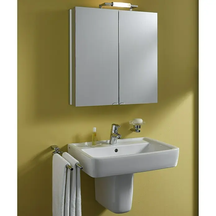 Jokey Spiegelschrank Belalu - B x H: 65 x 72,5 cm, Mit Beleuchtung, Aluminium, Silber - Stimmungsaufnahme