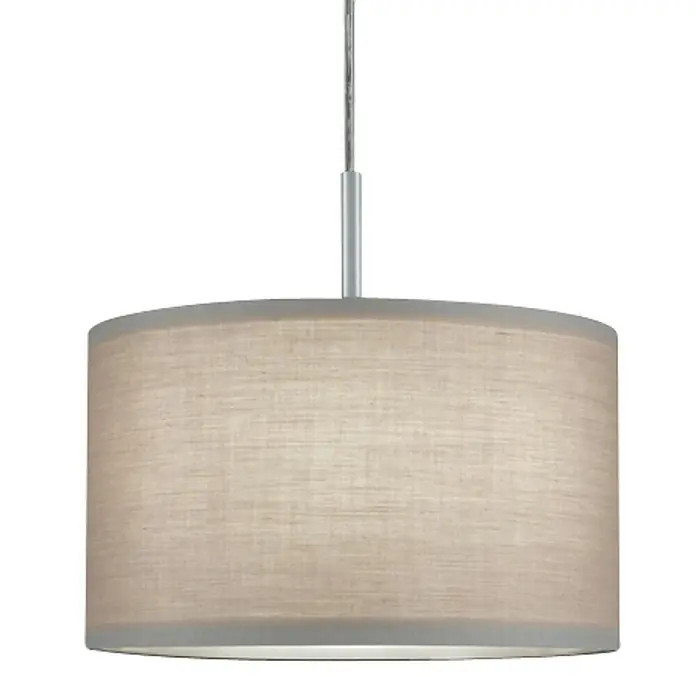 Paulmann DecoSystems Lampenschirm Tessa - Durchmesser: 25 cm, Hellgrau, Textil, Form: Rund - Vorderansicht