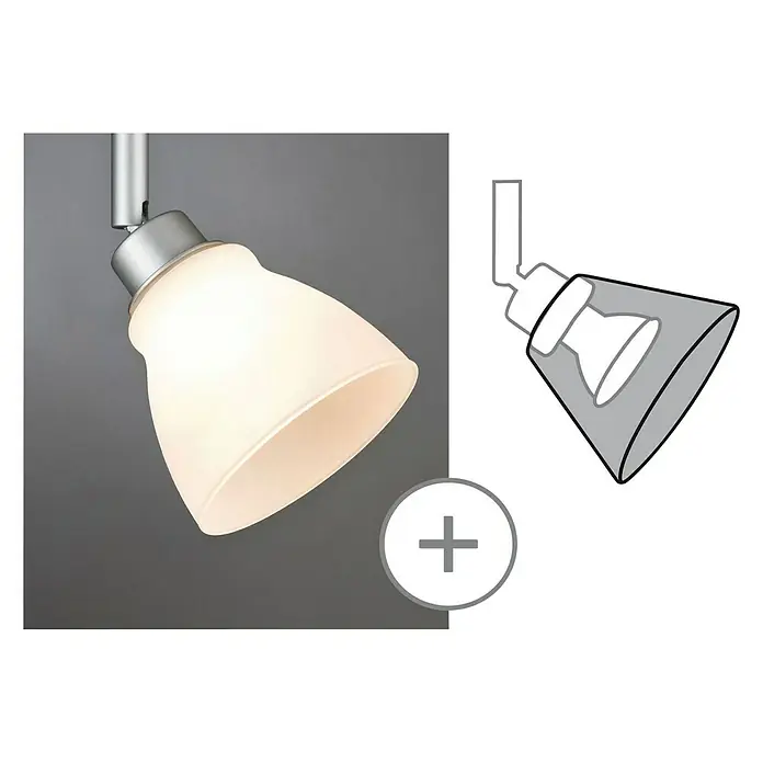 Paulmann DecoSystems Lampenschirm Wolbi - Durchmesser: 9 cm, Weiß, Glas, Rund - Anwendungsbeispiel