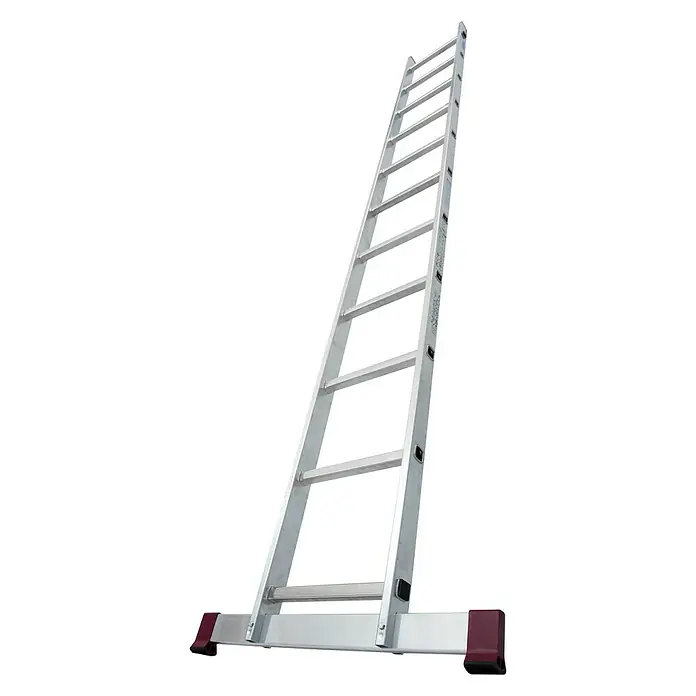 Krause Corda Sprossen-Anlegeleiter - Arbeitshöhe: 4,05 m, Anzahl Tritte: 11 Sprossen, Aluminium - Ansicht von unten