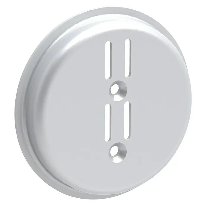 Lundbergs Wandhalterung - Ø x H: 100 x 16 mm, Weiß, Geeignet für: Regalträger, Zweilochsystem - Vorderansicht
