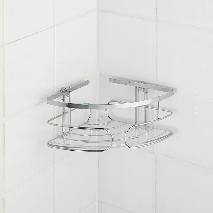 Wenko Cesta de baño angular honda Premium - L x An x Al: 19 x 19 x 10 cm