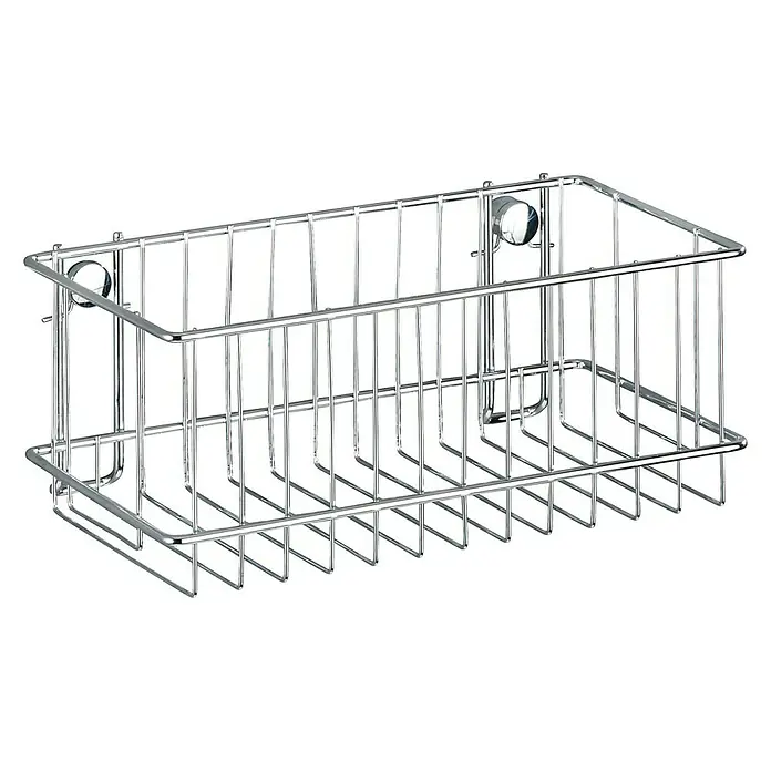 Wenko Cesta de baño Classic hondo - L x An x Al: 14 x 24 x 10 cm, Acero inoxidable