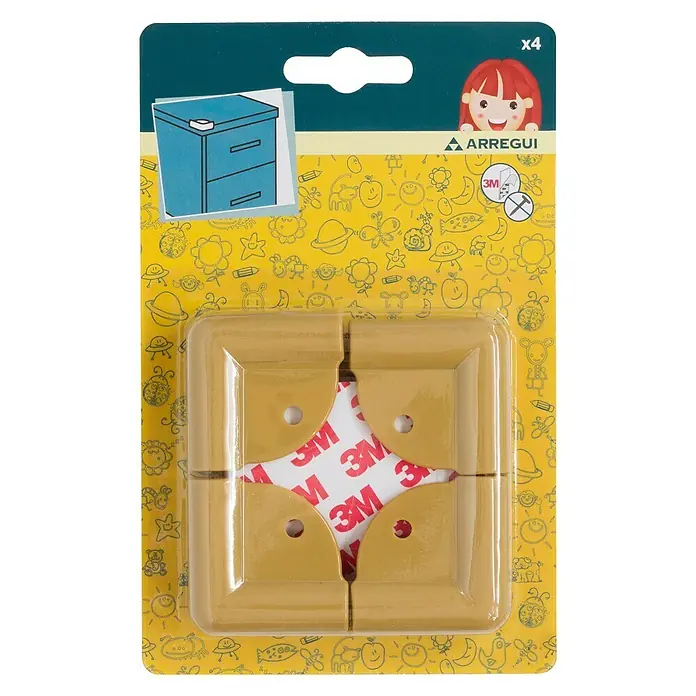 Arregui Protector para esquina A-1044032 - Marrón, 4 uds.