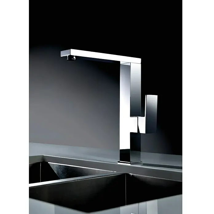 Imex Grifo de cocina Mikonos - Cromo, Brillante, Caño alto