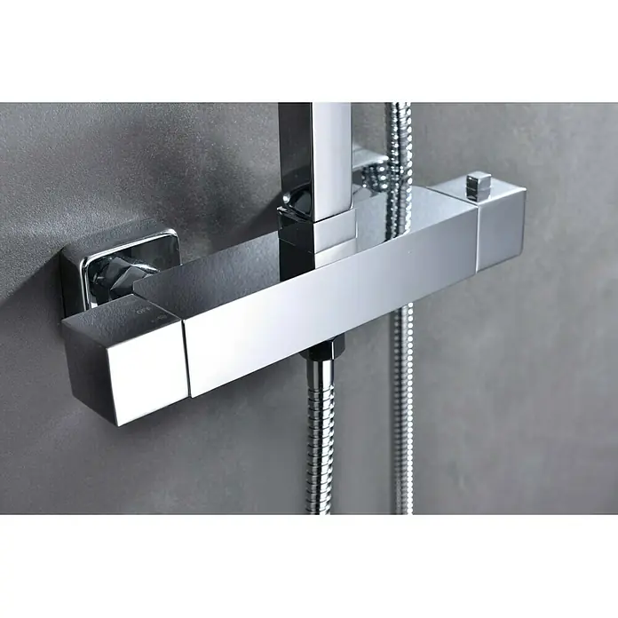 Imex Sistema de ducha Vigo - Con grifo termostático, Número de tipos de chorro: 1 ud., Cromo