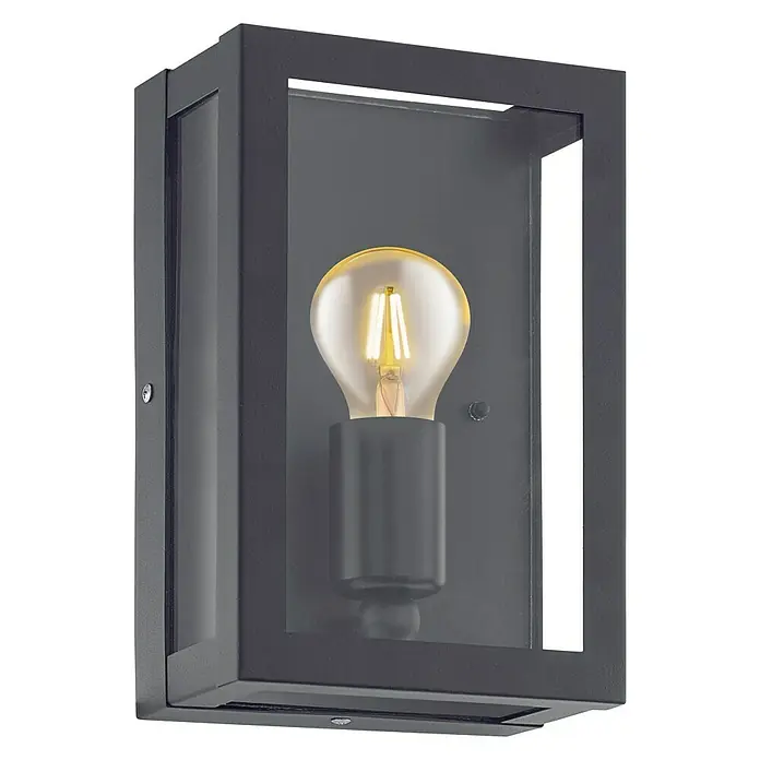 Eglo Außenwandleuchte Alamonte 1 - 60 W, 17 x 10 x 26 cm, Schwarz, IP44