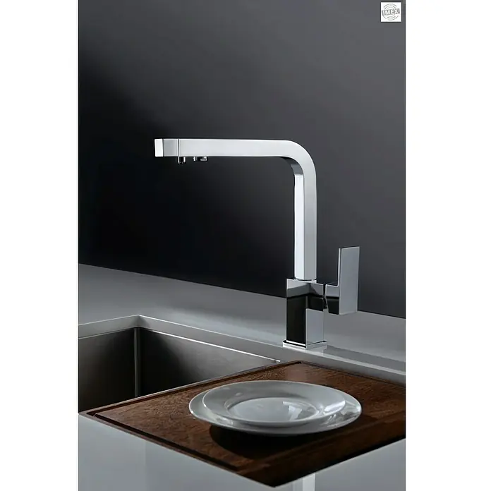Imex Grifo de cocina y ósmosis Capri - Cromo, Brillante, Caño alto