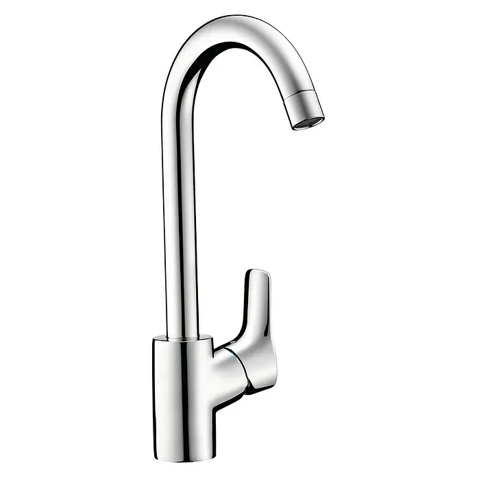 Hansgrohe MySport Grifo de cocina L - Acero inoxidable, Mate, Caño alto