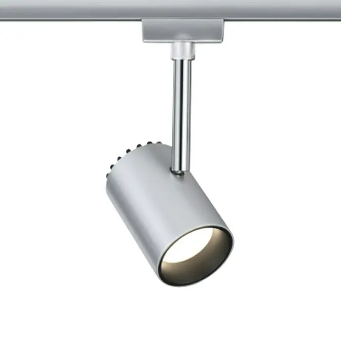 Paulmann URail LED-Leuchte Shine - L x B x H: 9 x 5,9 x 18 cm, 5 W, Chrom matt - Vorderansicht