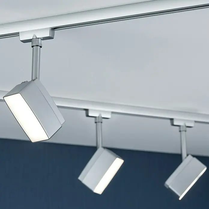Paulmann URail LED-Leuchte Pedal - 5 W, Chrom matt, L x B x H: 5 x 4,8 x 17,5 cm - Stimmungsaufnahme