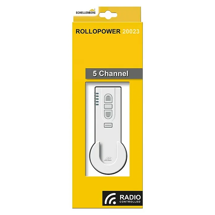 Schellenberg Control remoto con 5 canales - Específico para: Enrollador de cable para persianas Schellenberg