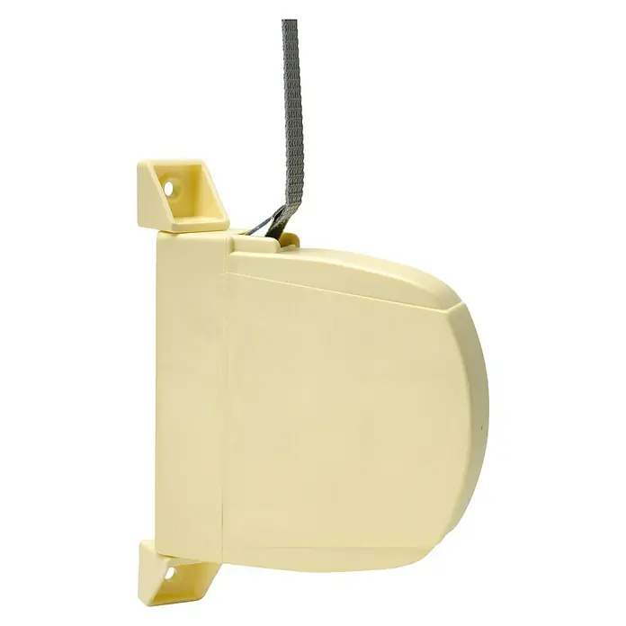 Recogedor de cinta de persiana marfil - En pared, 14 mm