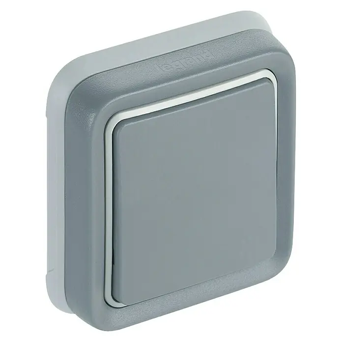 Legrand Conmutador para estancias con humedad para plexo - Gris, IP55