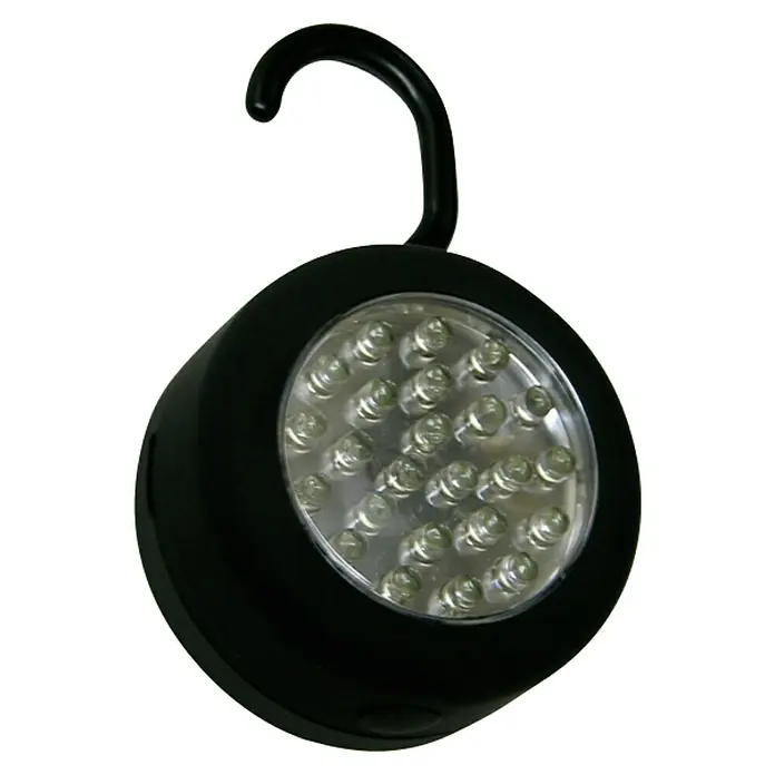 Eurobric 2000 Luz de armario LED gancho - 24 luces, Negro