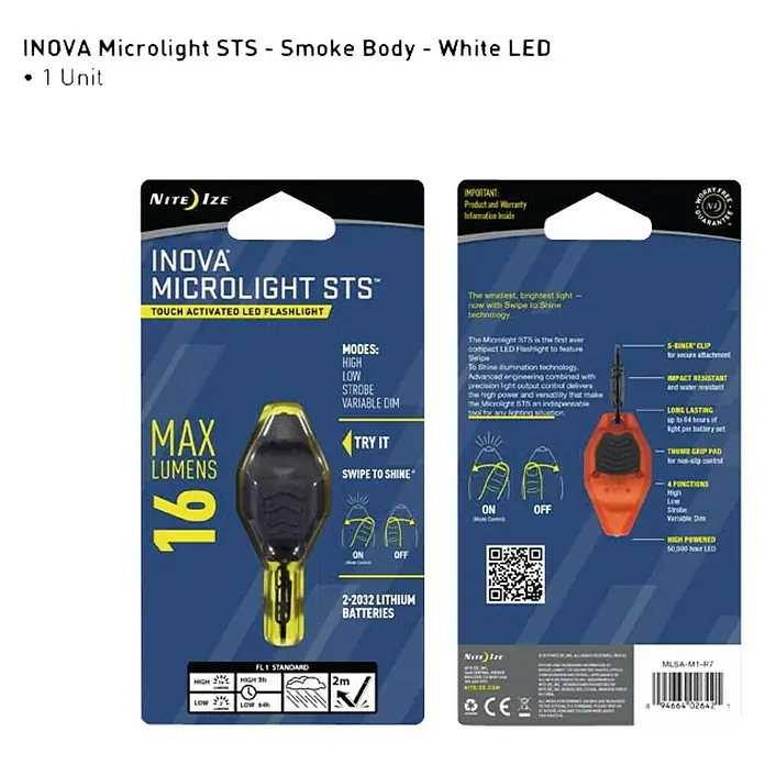 Linterna LED llavero - Negro