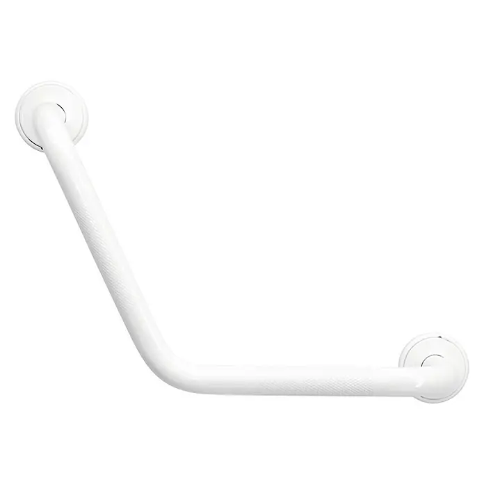 CM Baños Asidero de baño antideslizante tipo L - Ancho: 36 cm, Blanco