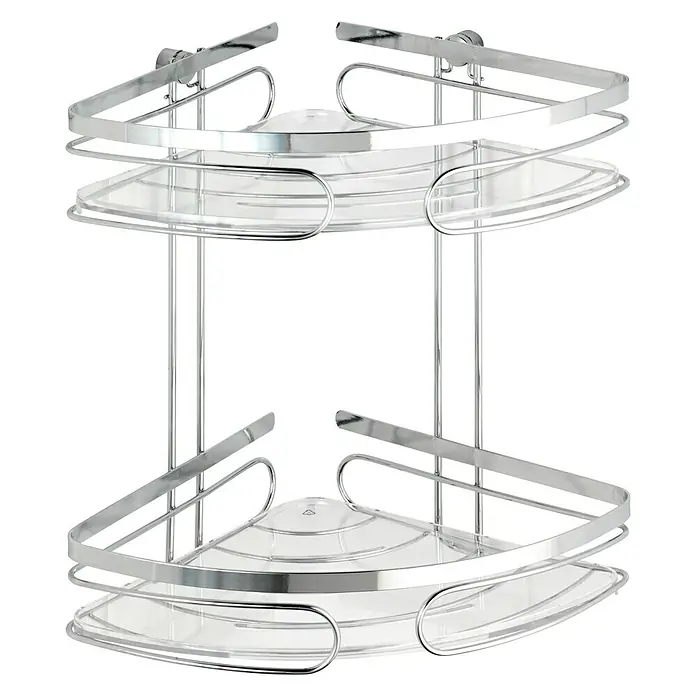 Wenko Cesta de baño angular doble Premium - L x An x Al: 19,5 x 19,5 x 27,5 cm