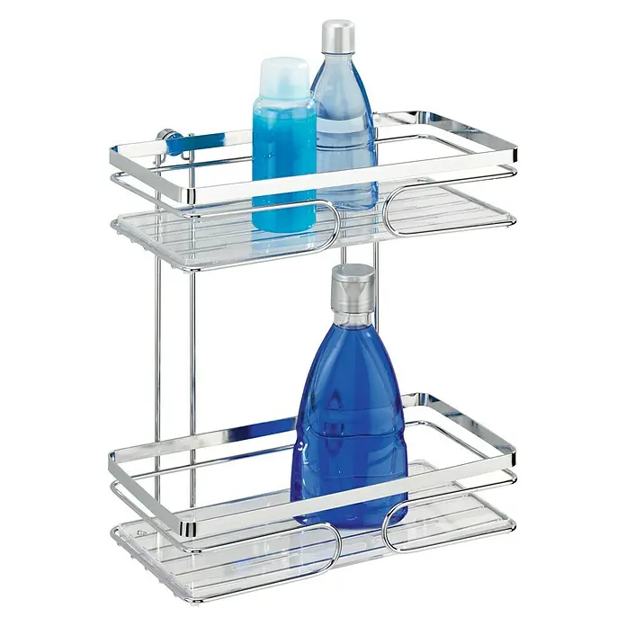 Wenko Cesta de baño doble Premium - L x An x Al: 13,5 x 24 x 27 cm