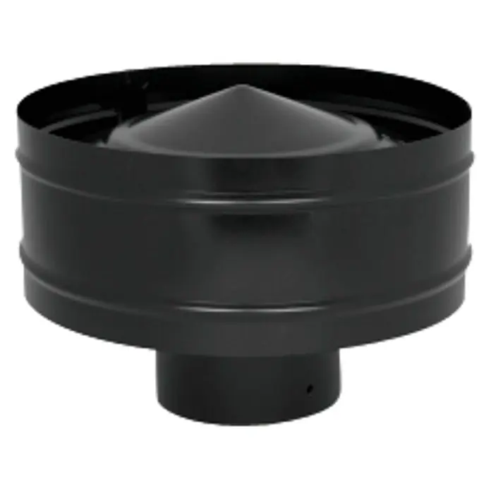 Sombrerete para pellets Antirrevoco - Diámetro: 80 mm, Negro
