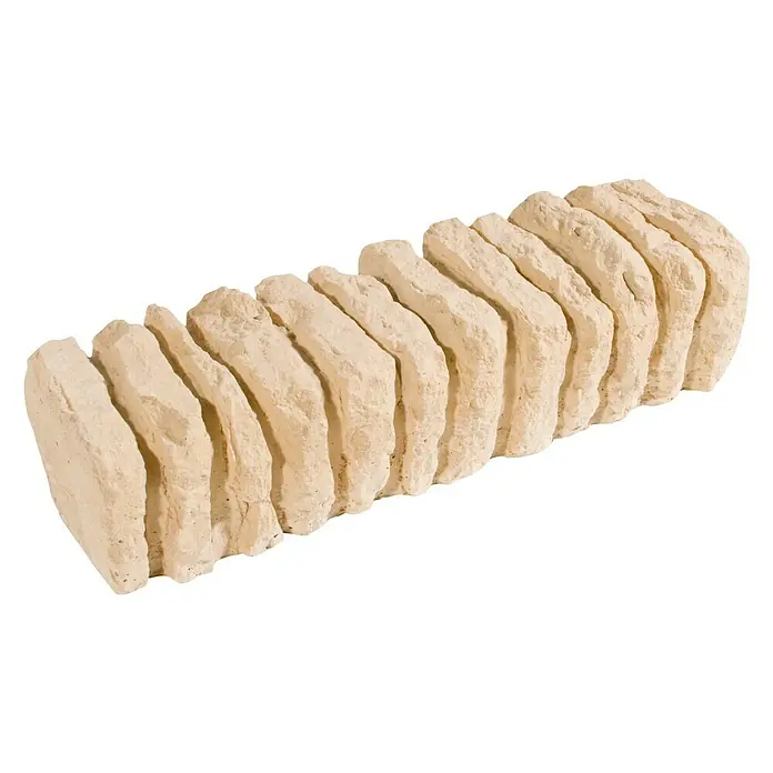 Bordillo Piedra Tostado - 50 x 14 x 16 cm, Beige, Hormigón